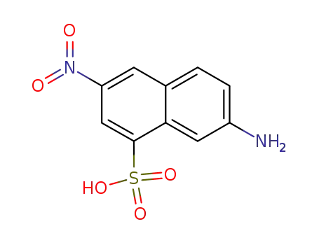 Molecular Structure of 35439-66-8 (7-Amino-3-nitro-1-naphthalenesulfonic acid)
