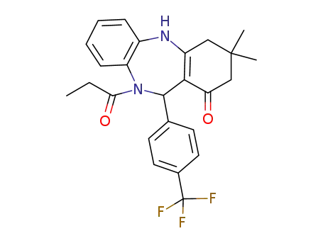 3,3-dimethyl-10-propionyl-11-[4-(trifluoromethyl)phenyl]-2,3,4,5,10,11-hexahydro-1H-dibenzo[b,e][1,4]diazepin-1-one