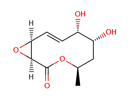 Molecular Structure of 356043-22-6 (D-ribo-Dec-4-enonic acid, 2,3-anhydro-4,5,8,10-tetradeoxy-, tha-lactone, (2xi-iota,3xi-iota,4E)- (9CI))
