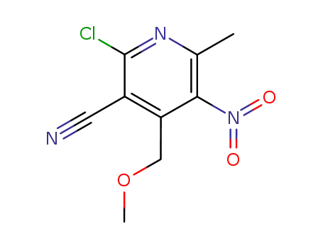 Molecular Structure of 719-48-2 (6-CHLORO-5-CYANO-4-METHOXYMETHYL-3-NITRO-2-PICOLINE)