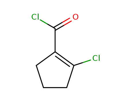 Molecular Structure of 35582-46-8 (1-Cyclopentene-1-carbonyl chloride, 2-chloro- (9CI))