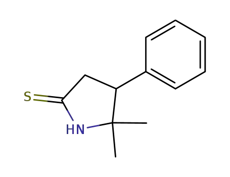 Molecular Structure of 35418-39-4 (5,5-Dimethyl-4-phenyl-2-pyrrolidinethione)