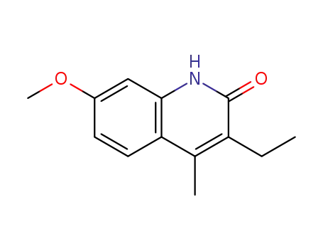 Molecular Structure of 1236194-34-5 (3-ethyl-7-methoxy-4-methylquinolin-2(1H)-one)