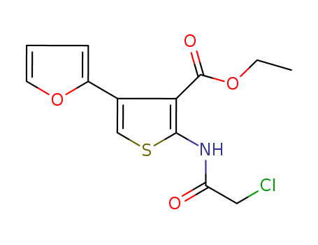 3-THIOPHENECARBOXYLIC ACID, 2-[(2-CHLOROACETYL)AMINO]-4-(2-FURANYL)-, ETHYL ESTER