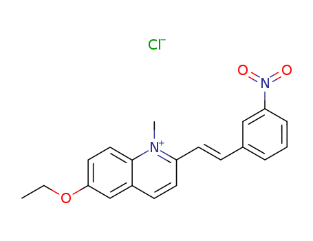 Quinolinium,6-ethoxy-1-methyl-2-[2-(3-nitrophenyl)ethenyl]-, chloride (1:1)