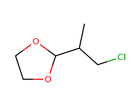 Molecular Structure of 35502-17-1 (1,3-Dioxolane,  2-(2-chloro-1-methylethyl)-)