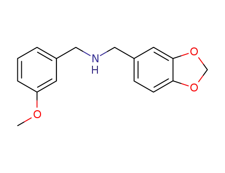 Molecular Structure of 355816-11-4 (1-(1,3-BENZODIOXOL-5-YL)-N-(3-METHOXYBENZYL)METHANAMINE)