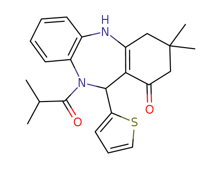 10-isobutyryl-3,3-dimethyl-11-(2-thienyl)-2,3,4,5,10,11-hexahydro-1H-dibenzo[b,e][1,4]diazepin-1-one