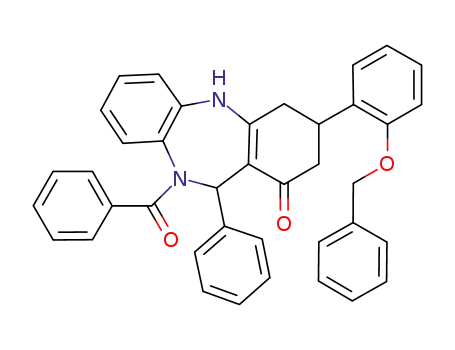 10-benzoyl-3-[2-(benzyloxy)phenyl]-11-phenyl-2,3,4,5,10,11-hexahydro-1H-dibenzo[b,e][1,4]diazepin-1-one