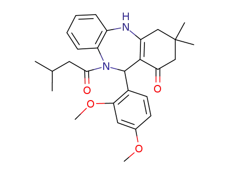 11-(2,4-dimethoxyphenyl)-3,3-dimethyl-10-(3-methylbutanoyl)-2,3,4,5,10,11-hexahydro-1H-dibenzo[b,e][1,4]diazepin-1-one