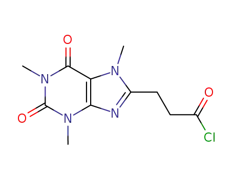 3-(1,3,7-trimethyl-2,6-dioxo-2,3,6,7-tetrahydro-1<i>H</i>-purin-8-yl)-propionyl chloride
