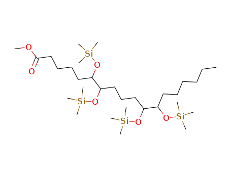 Molecular Structure of 35437-11-7 (6,7,11,12-Tetrakis[(trimethylsilyl)oxy]octadecanoic acid methyl ester)