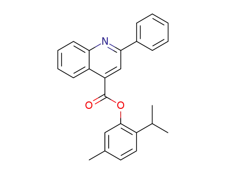 Molecular Structure of 355433-55-5 (2-isopropyl-5-methylphenyl 2-phenyl-4-quinolinecarboxylate)