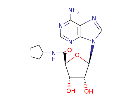 (2S,3S,4R,5R)-5-(6-amino-9H-purin-9-yl)-N-cyclopentyl-3,4-dihydroxytetrahydrofuran-2-carboxamide (non-preferred name)