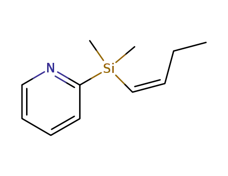 Molecular Structure of 118760-75-1 ((Z)-1-<dimethyl(2-pyridyl)silyl>-1-butene)