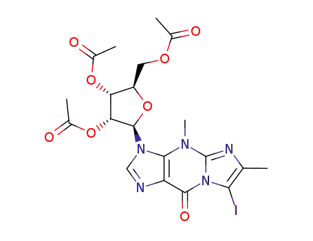 7-iodo-4,6-dimethyl-3-(2,3,5-tri-O-acetyl-β-D-ribofuranosyl)-4,9-dihydro-3H-imidazo<1,2-a>purin-9-one