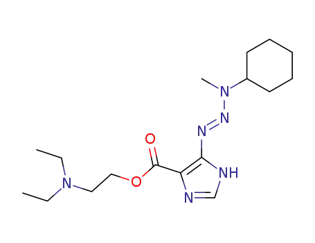 Molecular Structure of 36142-60-6 (2-(diethylamino)ethyl 4-(3-cyclohexyl-3-methyltriazanylidene)-4H-imidazole-5-carboxylate)