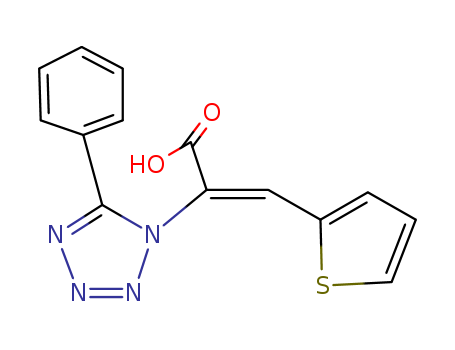 2-(5-phenyl-1H-tetrazol-1-yl)-3-thien-2-ylacrylic acid