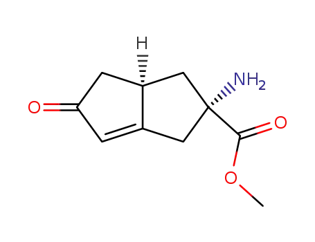 Molecular Structure of 362674-85-9 (2-Pentalenecarboxylicacid,2-amino-1,2,3,3a,4,5-hexahydro-5-oxo-,methyl)