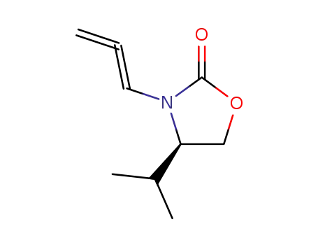 Molecular Structure of 678188-97-1 (2-Oxazolidinone,4-(1-methylethyl)-3-(1,2-propadienyl)-,(4S)-(9CI))