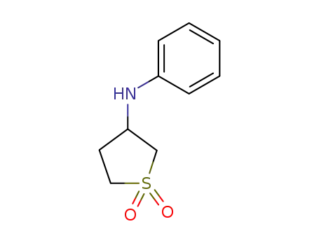 Molecular Structure of 35889-69-1 (N-(1,1-DIOXIDOTETRAHYDROTHIEN-3-YL)-N-PHENYLAMINE)