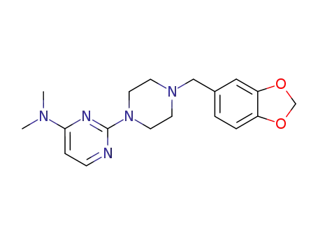 N,N-Dimethyl-2-(4-piperonylpiperazino)-4-pyrimidinamine
