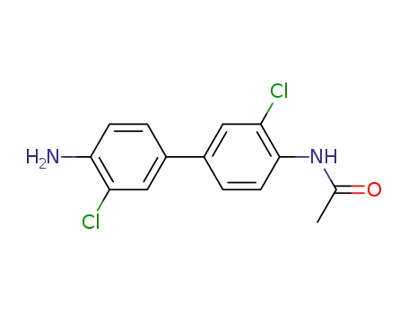 Molecular Structure of 72732-23-1 (3,3-dichloro-N-acetylbenzidine)