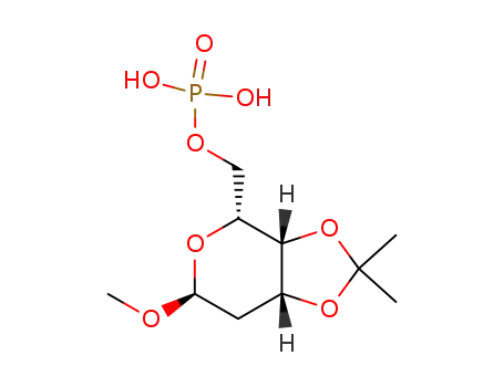 methyl-(<i>O</i><sup>3</sup>,<i>O</i><sup>4</sup>-isopropylidene-<i>O</i><sup>6</sup>-phosphono-α-D-<i>lyxo</i>-2-deoxy-hexopyranoside)