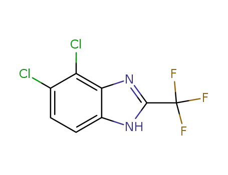 Molecular Structure of 3615-21-2 (4,5-dichloro-2-trifluoromethylBenzimidazole)