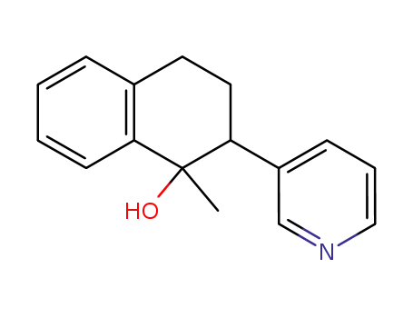 Molecular Structure of 93008-02-7 (1-METHYL-2-PYRIDIN-3-YL-1,2,3,4-TETRAHYDRO-NAPHTHALEN-1-OL)