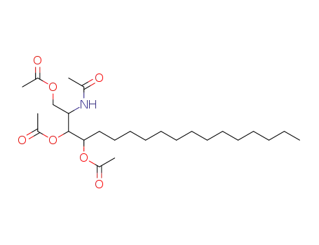 Molecular Structure of 3613-96-5 (N-[2,3-Diacetoxy-1-(acetyloxymethyl)heptadecyl]acetamide)