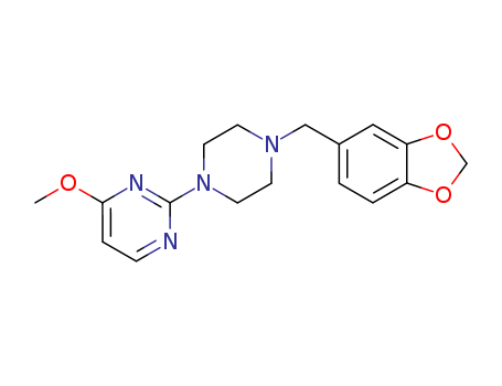 Pyrimidine, 4-methoxy-2-(4-piperonyl-1-piperazinyl)-