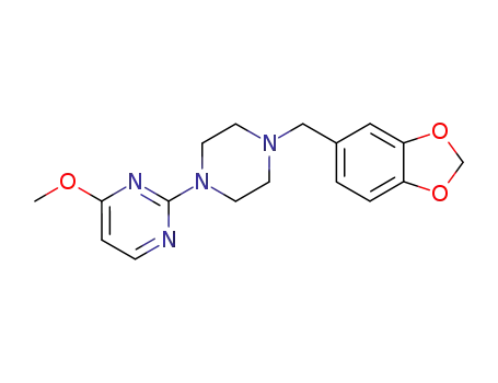 Molecular Structure of 3601-81-8 (4-Methoxy-2-(4-piperonyl-1-piperazinyl)pyrimidine)