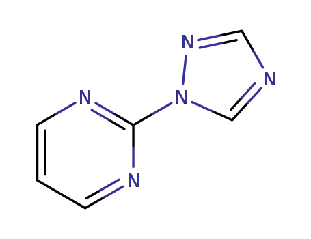 Molecular Structure of 91159-94-3 (Pyrimidine, 2-(1H-1,2,4-triazol-1-yl)- (7CI,9CI))