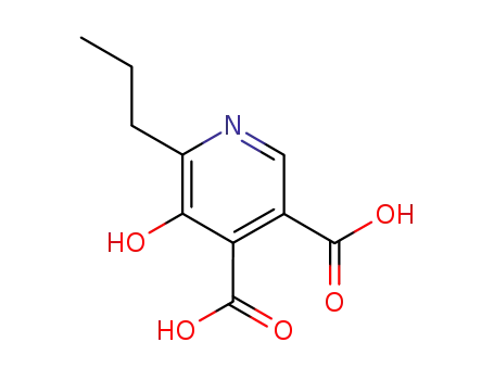 Molecular Structure of 35805-94-8 (3,4-Pyridinedicarboxylic  acid,  5-hydroxy-6-propyl-)