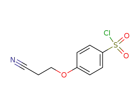 Molecular Structure of 362476-05-9 (Benzenesulfonyl chloride, 4-(2-cyanoethoxy)- (9CI))
