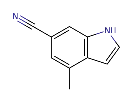 Molecular Structure of 3613-02-3 (6-CYANO-4-METHYLINDOLE)