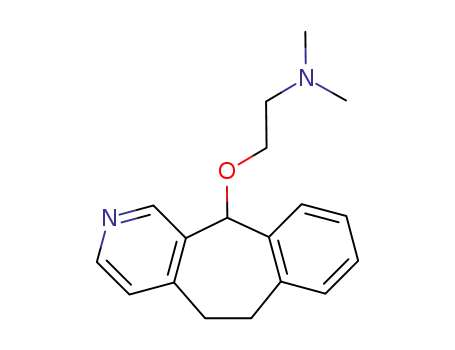 Molecular Structure of 36040-35-4 (2-[(6,11-Dihydro-5H-benzo[5,6]cyclohepta[1,2-c]pyridin-11-yl)oxy]-N,N-dimethylethan-1-amine)