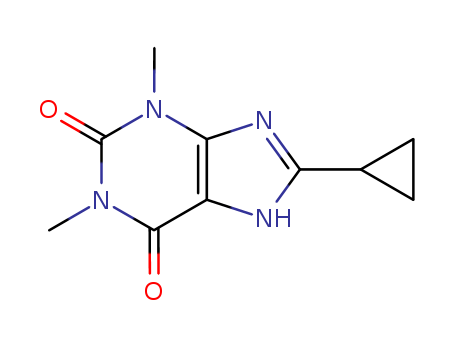 1H-Purine-2,6-dione,8-cyclopropyl-3,9-dihydro-1,3-dimethyl- cas  35873-47-3