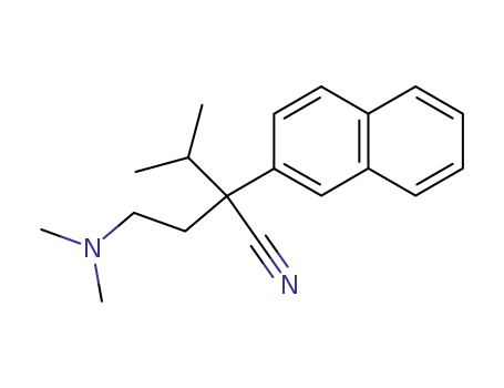 Molecular Structure of 3582-42-1 (α-[2-(Dimethylamino)ethyl]-α-isopropyl-2-naphthaleneacetonitrile)