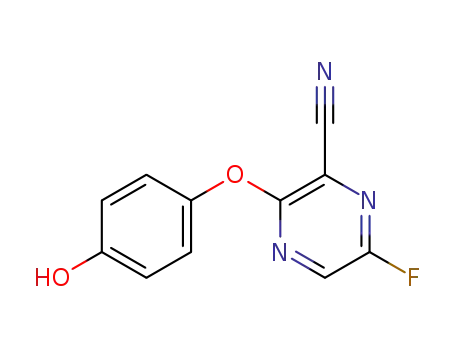 6-fluoro-3-(4-hydroxyphenoxy)-2-pyrazinecarbonitrile