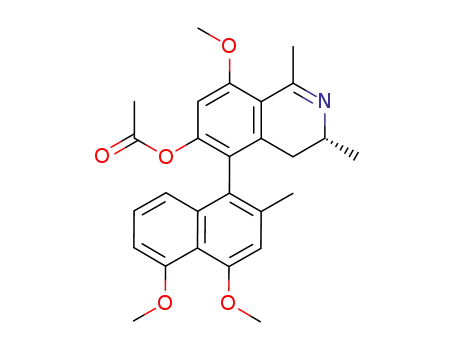 Acetic acid (R)-5-(4,5-dimethoxy-2-methyl-naphthalen-1-yl)-8-methoxy-1,3-dimethyl-3,4-dihydro-isoquinolin-6-yl ester