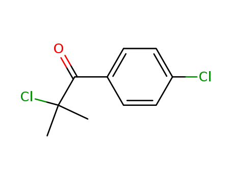 Molecular Structure of 36025-21-5 (1-Propanone, 2-chloro-1-(4-chlorophenyl)-2-methyl- (9CI))