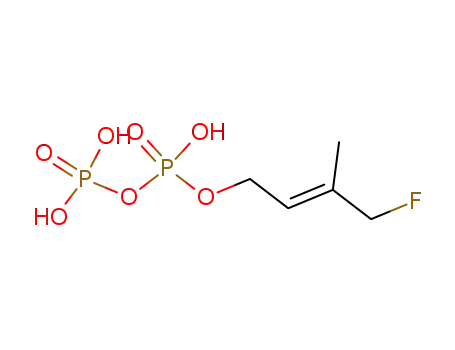 Molecular Structure of 104715-10-8 ((E)-3-(fluoromethyl)-2-buten-1-yl diphosphate)