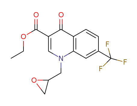 Molecular Structure of 1435910-86-3 (ethyl 1-(oxiran-2-ylmethyl)-4-oxo-7-(trifluoromethyl)-1,4-dihydroquinoline-3-carboxylate)