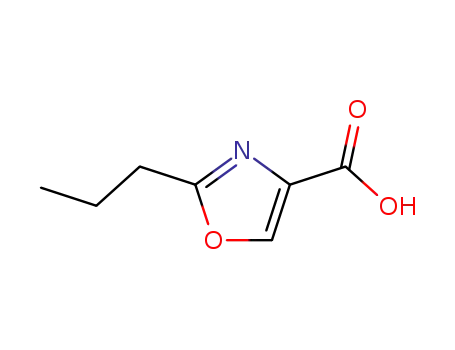 Molecular Structure of 36190-03-1 (2-Propyl-4-oxazolecarboxylic Acid)