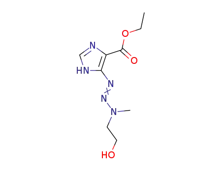 Molecular Structure of 36137-95-8 (ethyl (4E)-4-[3-(2-hydroxyethyl)-3-methyltriazanylidene]-4H-imidazole-5-carboxylate)