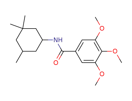 Molecular Structure of 36101-80-1 (3,4,5-trimethoxy-N-(3,3,5-trimethylcyclohexyl)benzamide)