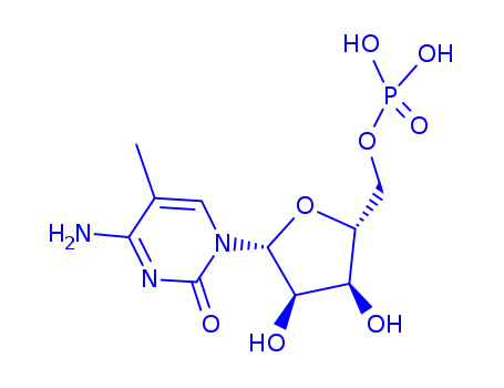 Molecular Structure of 3590-36-1 (Cytidine, 5-methyl-, 5'-(dihydrogen phosphate) (8CI))