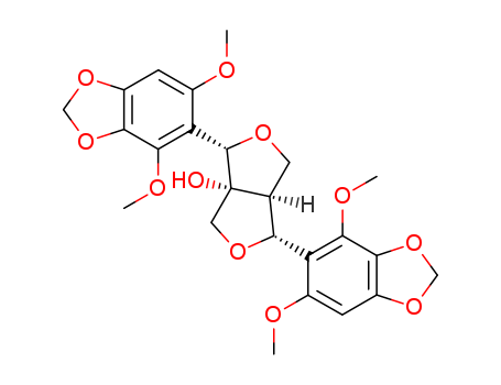 1H,3H-Furo[3,4-c]furan-3a(4H)-ol,1,4-bis(4,6-dimethoxy-1,3-benzodioxol-5-yl)dihydro-, (1R,3aR,4S,6aS)-rel- (9CI)